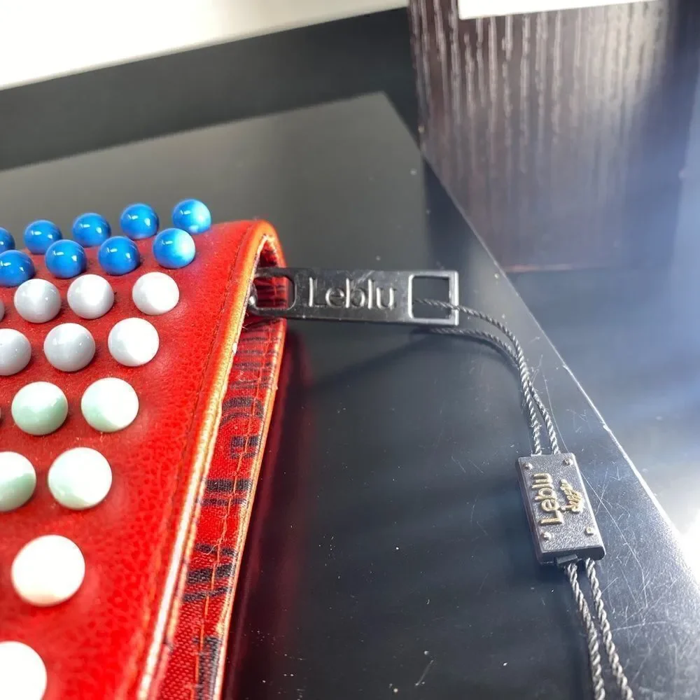 LEBLU Clutch Purse Studded with Colored Marbles